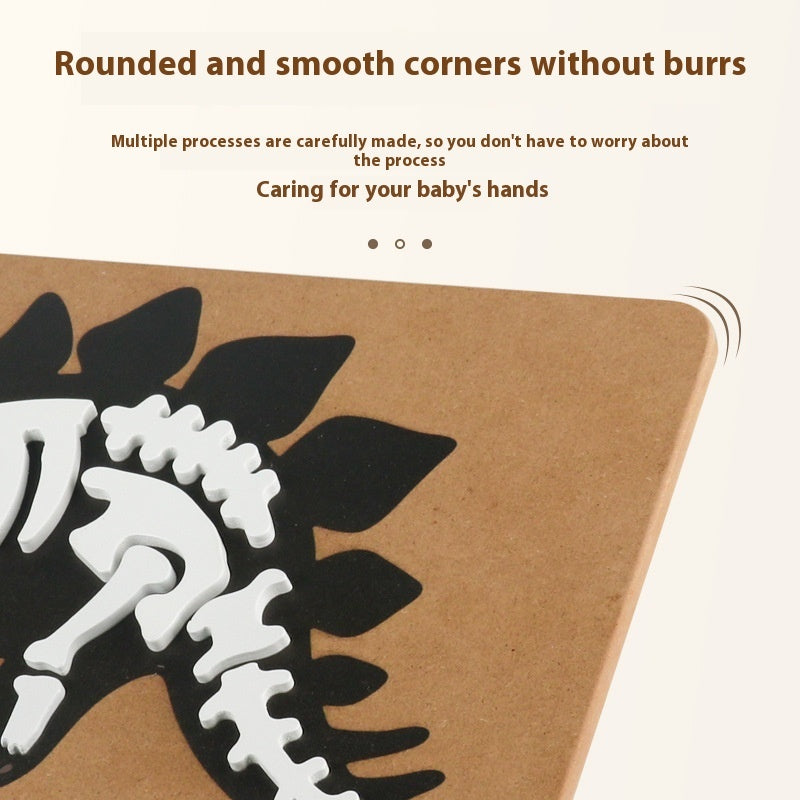 Rompecabezas de fósiles de dinosaurios para la educación infantil