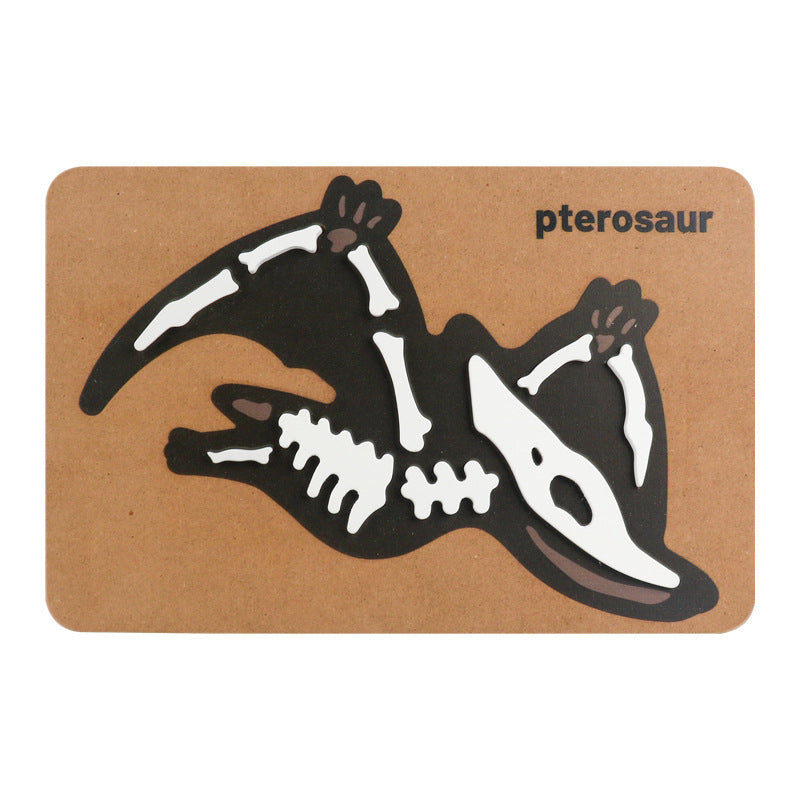 Rompecabezas de fósiles de dinosaurios para la educación infantil